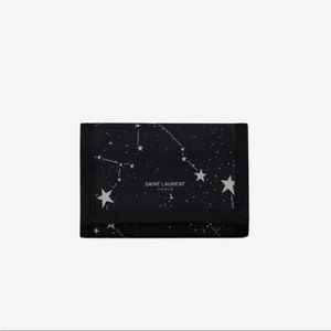 Authentic YSL Nylon Velcro Constellation Print Wallet